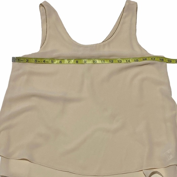 NAKED Zebra Beige Sleeveless Ruffle-Back Blouse - Picture 7 of 12